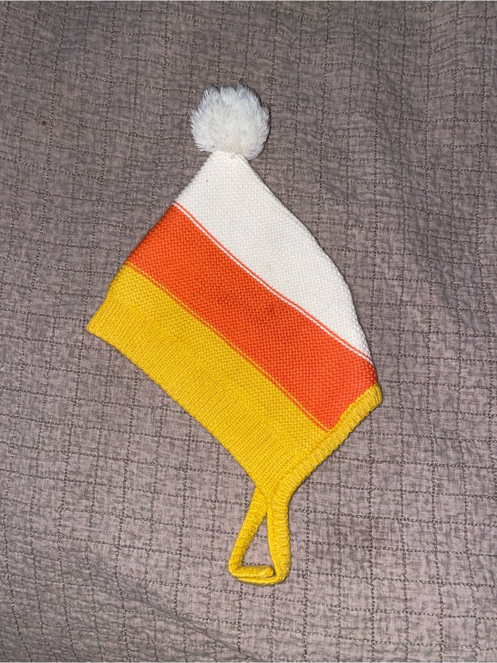 Target Kids Earflap Beanie Hat - White, Orange & Yellow